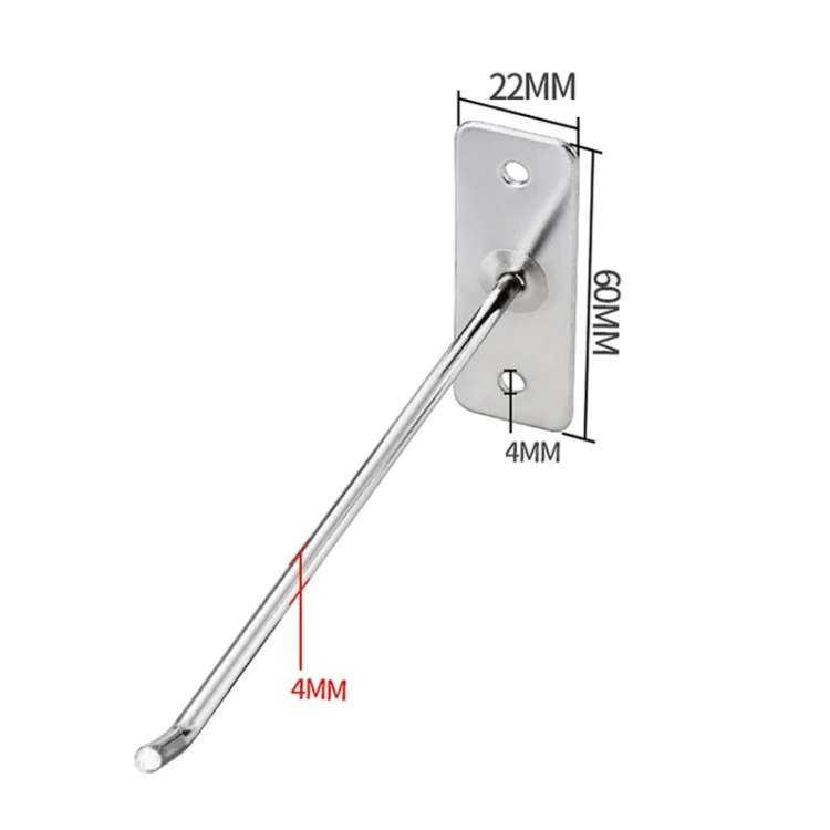 TBD06037756_B2.webp 10pcs 4mm Thick Nail Wall Display Jewelry Hooks Single Wire Hook - Image 3