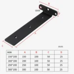 5mm Thick Triangular Bracket Bookshelf Partition Plate - Image 9