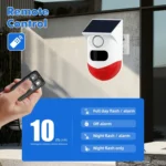 Infrared Motion Detector Solar Outdoor PIR Wireless Strobe Siren Detector Sound Alarm - Image 4