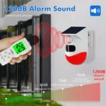 Infrared Motion Detector Solar Outdoor PIR Wireless Strobe Siren Detector Sound Alarm - Image 6