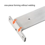 5.5mm Thick Stainless Steel Triangular Bracket Bookshelf Partition Plate - Image 2