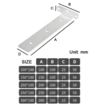 5.5mm Thick Stainless Steel Triangular Bracket Bookshelf Partition Plate - Image 5