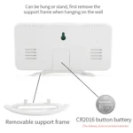 TS-8201 LED Digital Mirror Alarm Clock Big Screen Dual USB Desktop Table Clock - Image 4