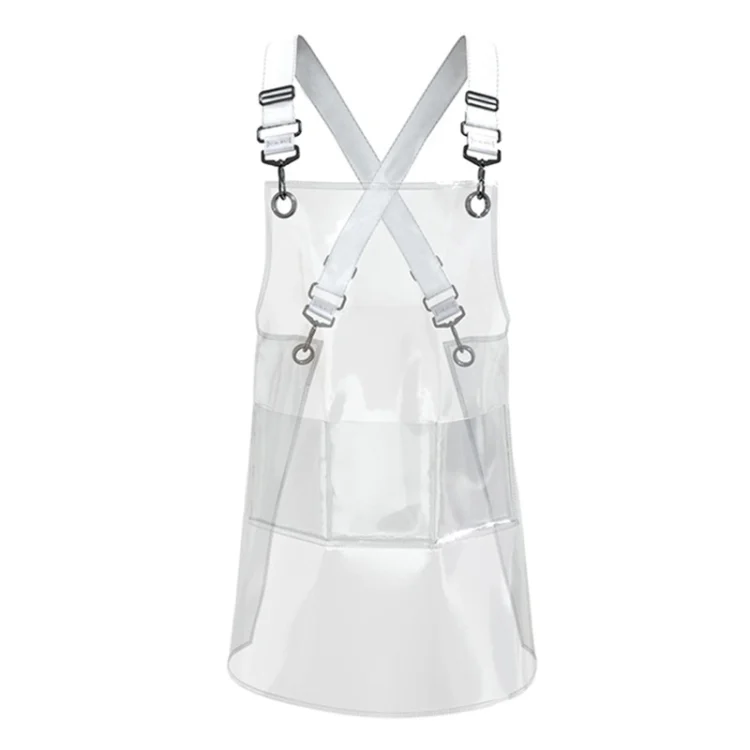 TBD0603778801A.webp Transparent TPU Apron Solid Color Webbing Adjustable Work Apron - Image 1
