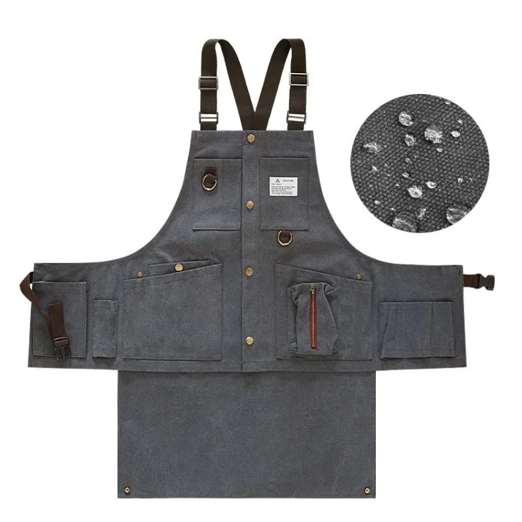 TBD0603782201A.webp Canvas Electric Craftsmen Multi Pocket Tool Apron - Image 1