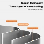 Suction Cup Telescopic Car Sun Protection Blackout Curtain - Image 3