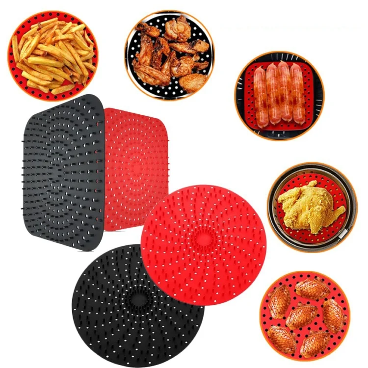 TBD06037857_B1.webp Air Fryer Reusable Silicone Liner Mat Non-Stick Steamer Pad Kitchen Accessories - Image 2