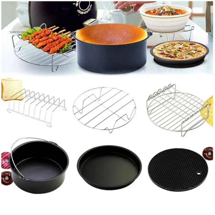 TBD06037860_2.webp 7 In 1  9-Inch Baking Cake Pan And Pizza Pan For 5.3-6.8qt Air Fryer - Image 3