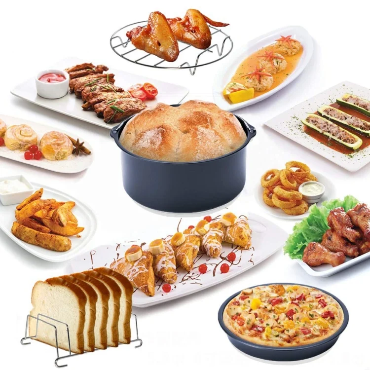 TBD06037860_3.webp 7 In 1  9-Inch Baking Cake Pan And Pizza Pan For 5.3-6.8qt Air Fryer - Image 4