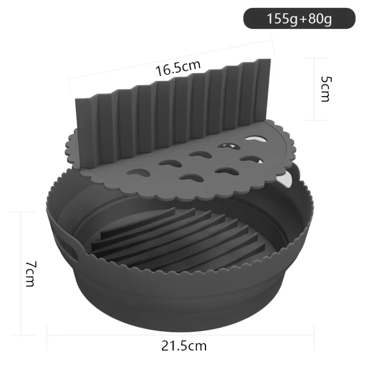 TBD06037864_B2.webp Round 2 Layer Air Fryer Silicone Basket Reusable Foldabl Air Fryer Mold Liner Tray - Image 3