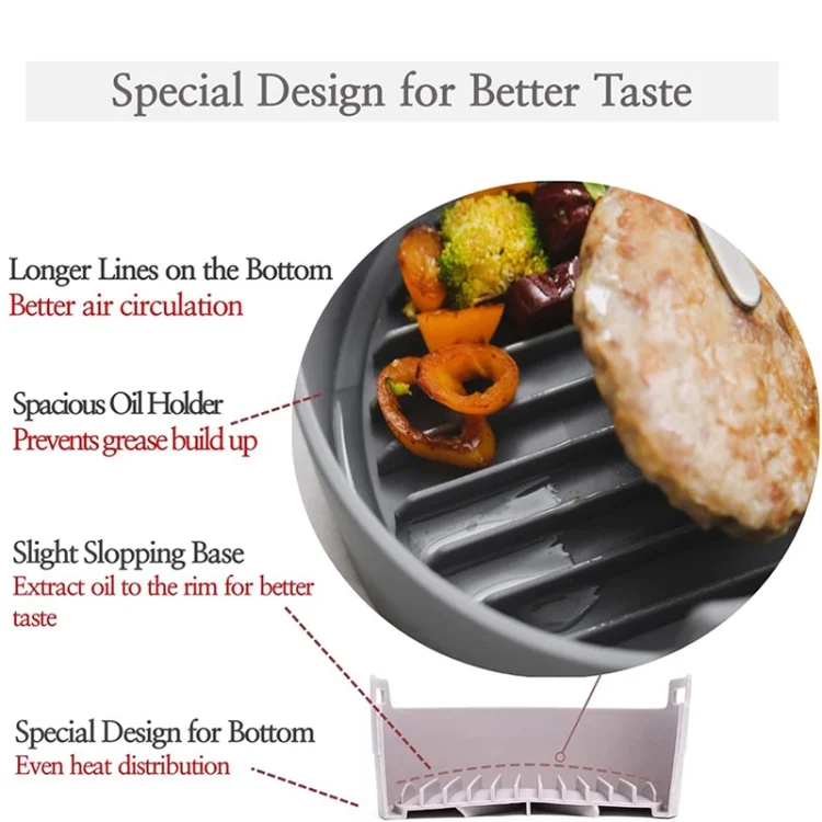 TBD06037864_B4.webp Round 2 Layer Air Fryer Silicone Basket Reusable Foldabl Air Fryer Mold Liner Tray - Image 5