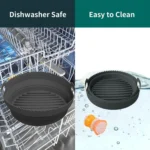 Round 2 Layer Air Fryer Silicone Basket Reusable Foldabl Air Fryer Mold Liner Tray - Image 6