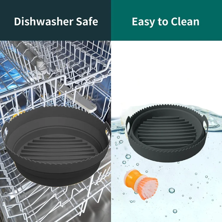 TBD06037864_B5.webp Round 2 Layer Air Fryer Silicone Basket Reusable Foldabl Air Fryer Mold Liner Tray - Image 6