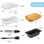 For Ninja 3.7-4.2QT Air Fryer Accessories 6 in 1 Set - Image 2