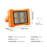 Solar Flood Light Portable Flashlight Emergency Work Light - Image 11
