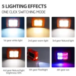 Solar Flood Light Portable Flashlight Emergency Work Light - Image 2