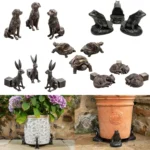3pcs/set Flower Pot Feet Stand Animal Shape Resin Plant Pots Risers Pad - Image 2