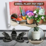 3pcs/set Flower Pot Feet Stand Animal Shape Resin Plant Pots Risers Pad - Image 4