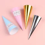 100pcs Disposable Ice Cream Paper Holder Sweet Crispy Tip Bottom Paper - Image 2