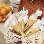 100pcs Disposable Ice Cream Paper Holder Sweet Crispy Tip Bottom Paper - Image 7