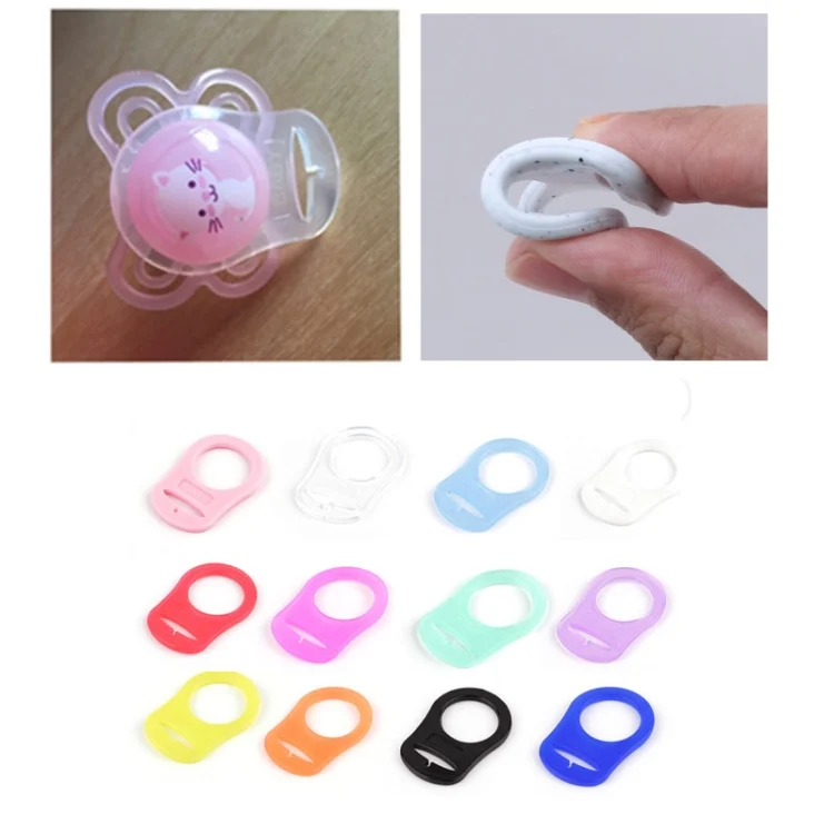 TBD06037950_B5.webp 10pcs Dummy Pacifier Holder Clip Adapter Ring Button Style Pacifier Adapter - Image 6
