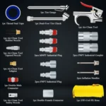 20 In 1 Air Compressor Kit 1/4 Inch NPT Air Tool Kit With 7.5m Coil Nylon Hose - Image 6