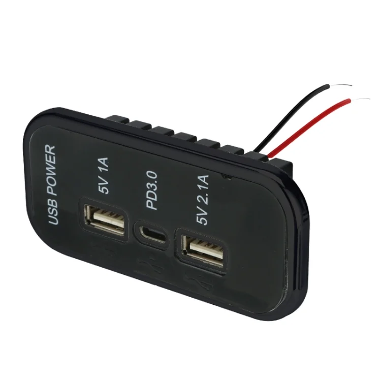 12/24V USB+Type-C Car, RV, Boat Mobile Phone Charger Modification
