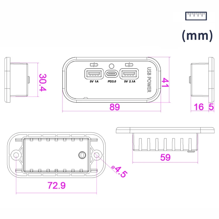 TBD06037959_B2.webp 12/24V USB+Type-C Car, RV, Boat Mobile Phone Charger Modification - Image 3