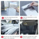 Car Front Windshield Sun Protection Heat Insulation Foldable Sunshade - Image 9