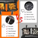 For Ninja DZ201 Air Fryer Silicone Liner Mat Reusable Basket Tray - Image 4