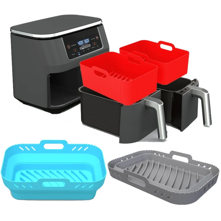 TBD06037998_B1.webp For Ninja DZ201 Air Fryer Silicone Mat Foldable Reusable Basket Tray - Image 2