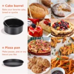 Cake Basket with Handle + Pizza Tray Air Fryer Accessory Set Bakeware - Image 7