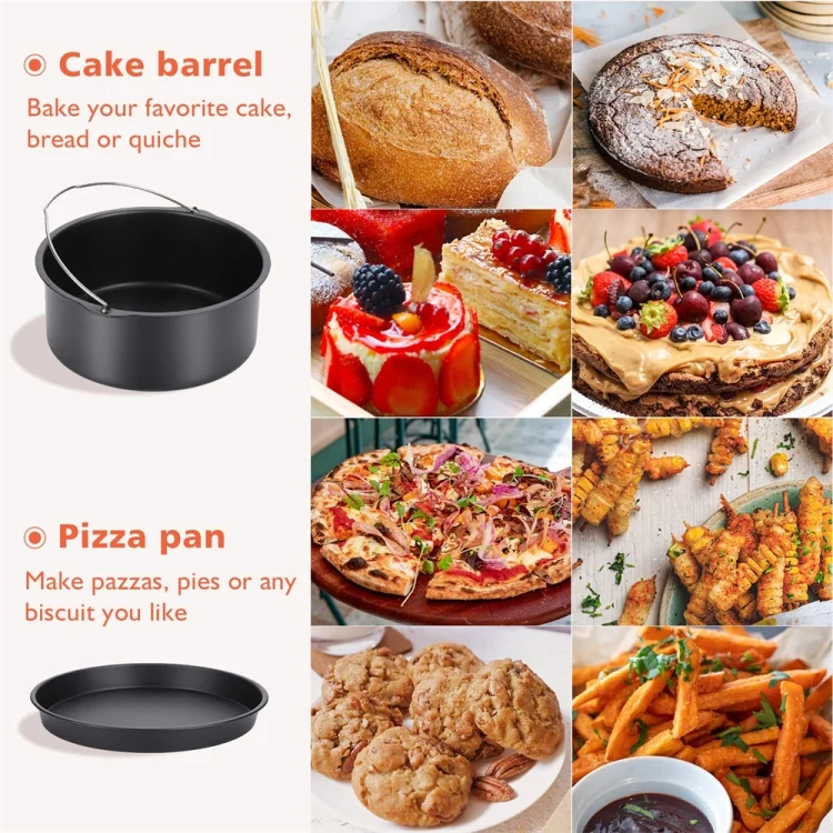 TBD06038007_B6.webp Cake Basket with Handle + Pizza Tray Air Fryer Accessory Set Bakeware - Image 7