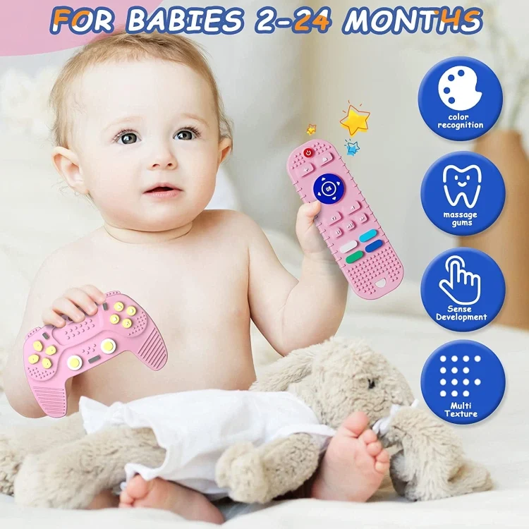 TBD06038025_B4.webp Silicone Game Pad Baby Teether Toys Chew Toy for Baby 6-12 Months - Image 5
