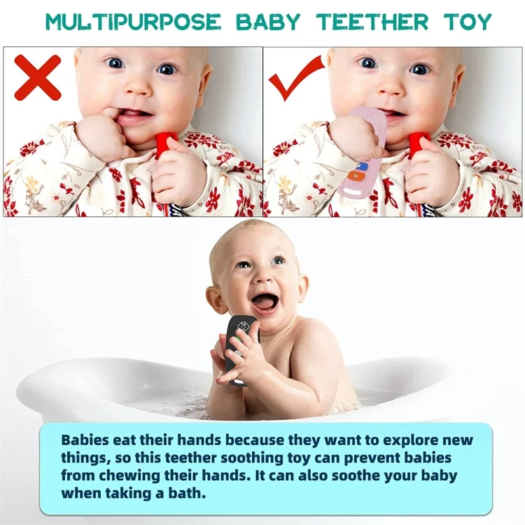 TBD06038027_B3.webp Babies Soft Silicone Car Keys Shape Teething Toys Molar Teether Chew Toys - Image 4