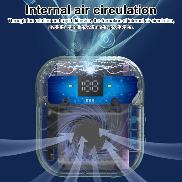 TBD06038035_6.webp M16 Fridge Deodorizer Negative Ion Digital Display Magnetic Mounting Freezer Odor Remover - Image 7