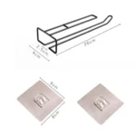 Iron  Red Wine Glass Storage Rack Nail Free Upside Down Glass Rack - Image 2