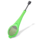 Tea Strainer Reusable Tea Infuser Built-In Plunger Portable Food-Grade Plastic Tea&Coffee Strainer - Image 2