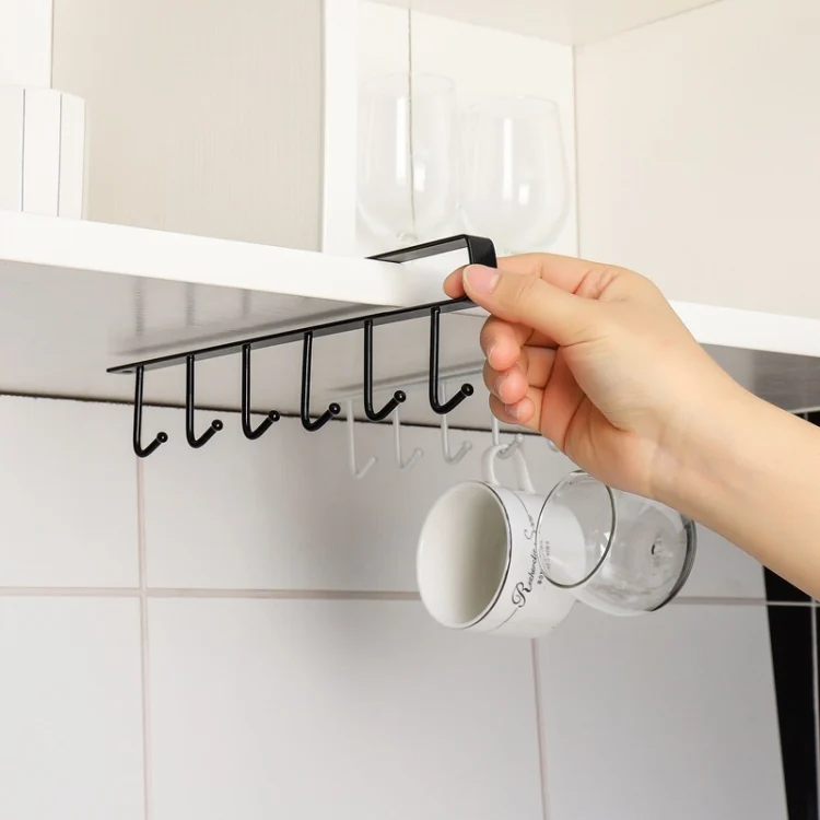 TBD06038084_B4.webp 6 Even Iron Hook Hanging Cup Holder Cabinet Storage Hanger - Image 5