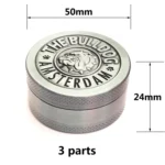 50mm Bulldog Grinder Tobacco Herb Zinc Alloy Grinders - Image 5