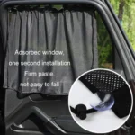 2pcs Car Curtain Sun Protection Mesh Suction Cup Sunshade - Image 4