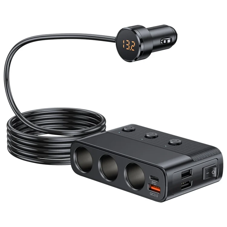 Car Cigarette Lighter USB3.0/PD Interface 128W Car Charger