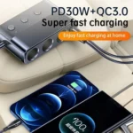 Car Cigarette Lighter USB3.0/PD Interface 128W Car Charger - Image 13