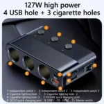 Car Cigarette Lighter USB3.0/PD Interface 128W Car Charger - Image 4