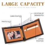 Men Wallet Carbon Fiber Horizontal Business Wallet Card Holder - Image 4