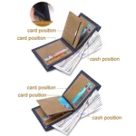 Men Horizontal Wallet Multifunctional Business Tri-fold Card Holder - Image 3