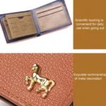 Men Horizontal Wallet Multifunctional Business Tri-fold Card Holder - Image 4