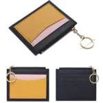 Women PU Leather Small Wallet Short Ultra-thin Color Contrast Splicing Card Holder - Image 8