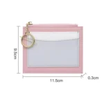 Women PU Leather Small Wallet Short Ultra-thin Color Contrast Splicing Card Holder - Image 2
