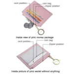 Women PU Leather Small Wallet Short Ultra-thin Color Contrast Splicing Card Holder - Image 4